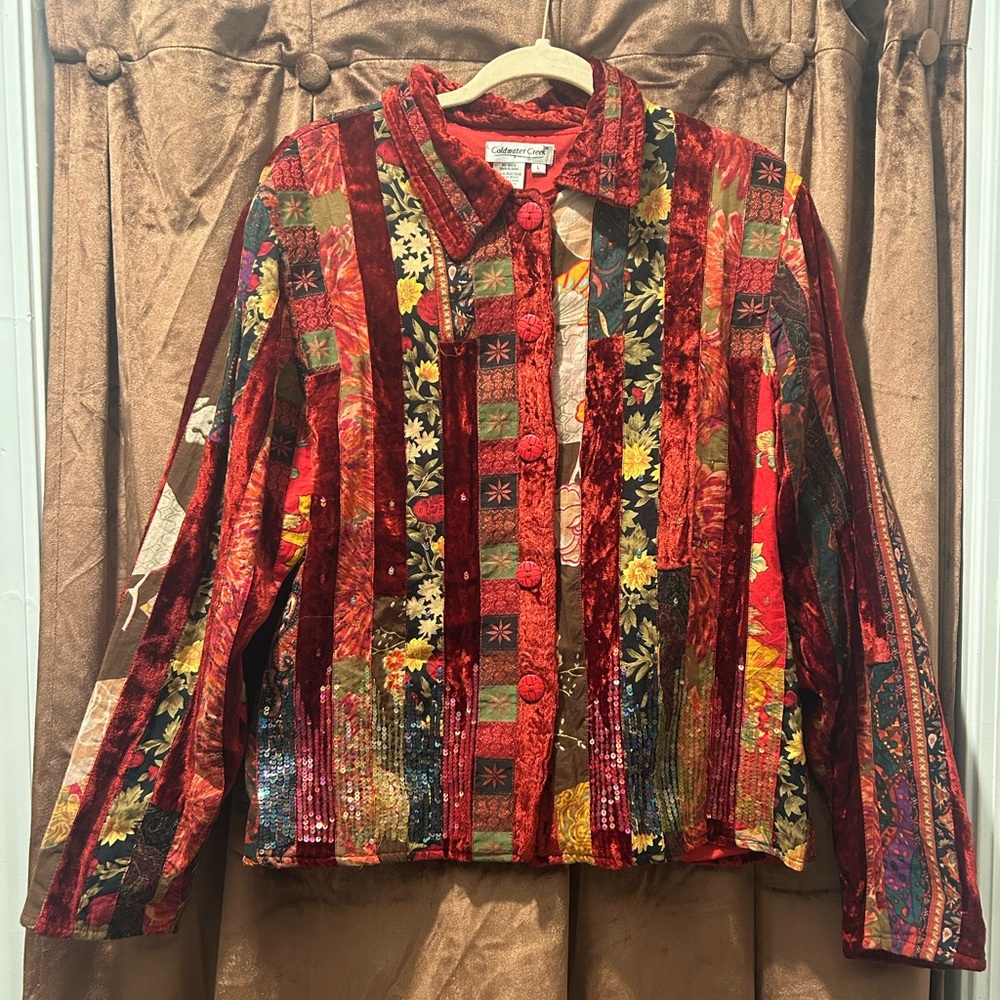 Coldwater Creek 90s Patchwork Jacket - image 1